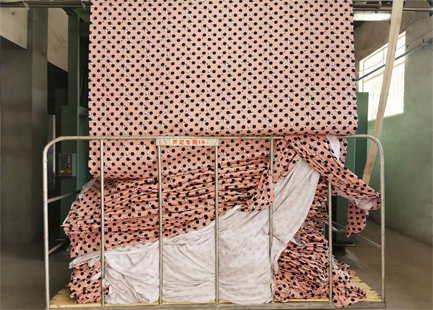 fire resistant printing knitted fabric